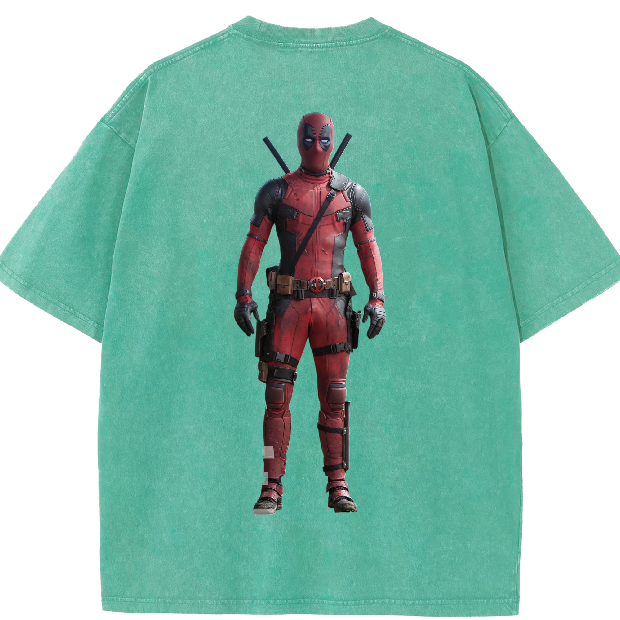 （画像用） Deadpool デッドプール 綿100% ヴィンテージ風 半袖Tシャツ（背面プリント）